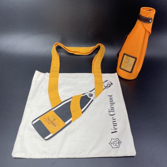 HTF Novelty Veuve Clicquot Event Cloth Tote Bag 14x14.75 Insulated Ice Jacket - Picture 1 of 9